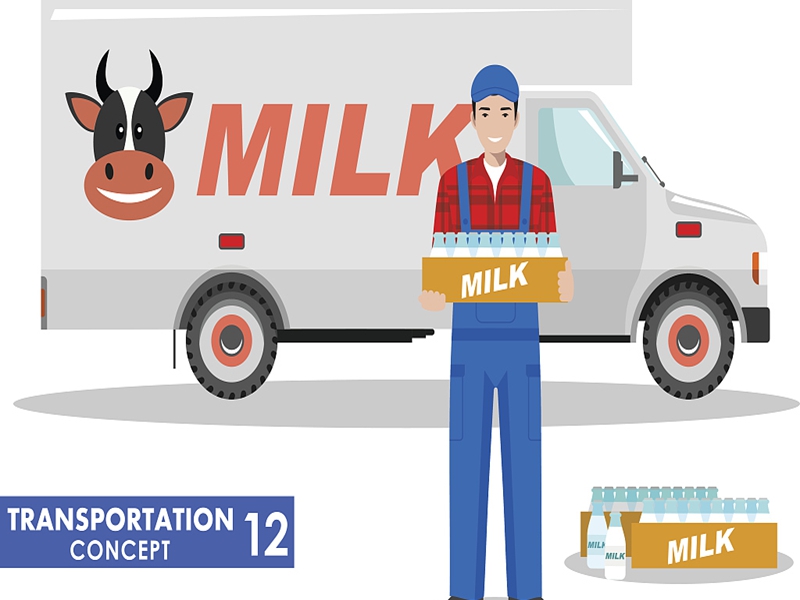 牛奶配送车辆 牛奶配送车辆